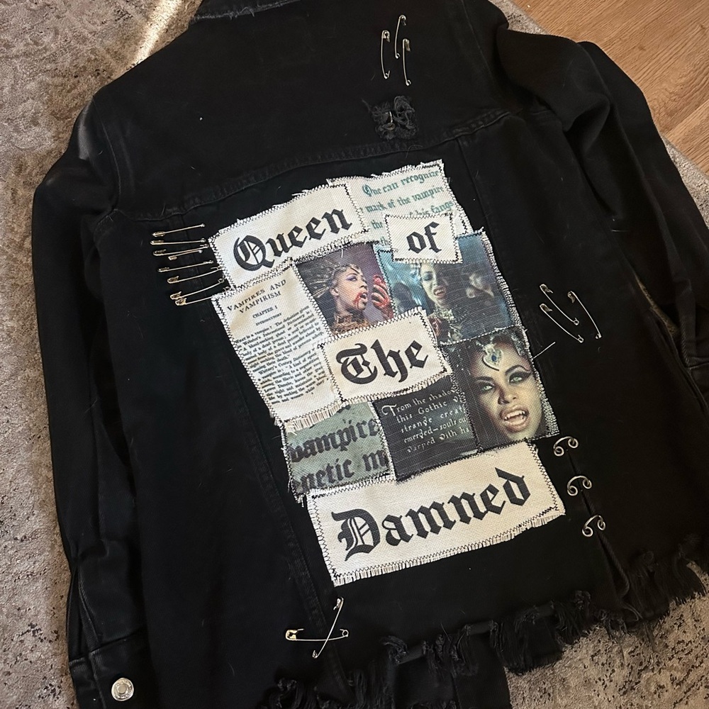 CUSTOM MADE JWLS “QUEEN OF THE DAMNED” DENIM JACKET